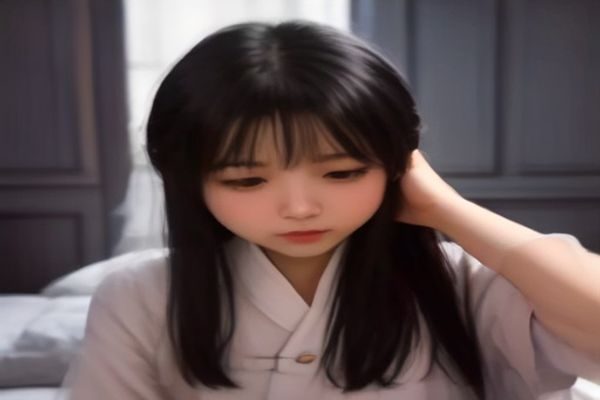 情侣在书房内共同阅读，女生靠在男生肩膀上，两人头部相近，温暖的灯光营造出专注与亲密并存的氛围