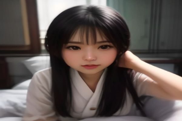 情侣在公园草坪上自然互动，女生头靠男生肩膀，两人相视而笑，阳光透过树叶洒落，画面温馨充满情感