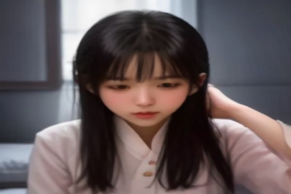 情侣在家中沙发上依偎看电视，女生靠在男生肩上，两人手自然叠放，温馨的家居环境，情侣日常互动姿势参考